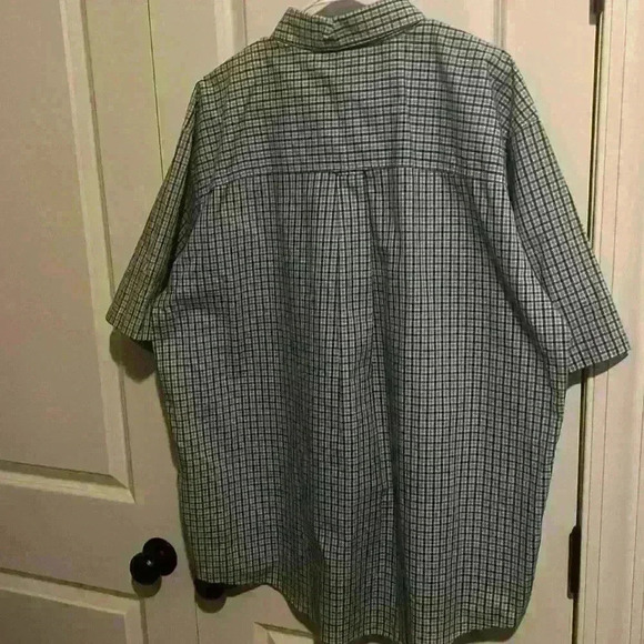 Chaps Plaid XXL Men’s Button Down Short Sleeve Shirt Light blue NWT - Picture 3 of 9